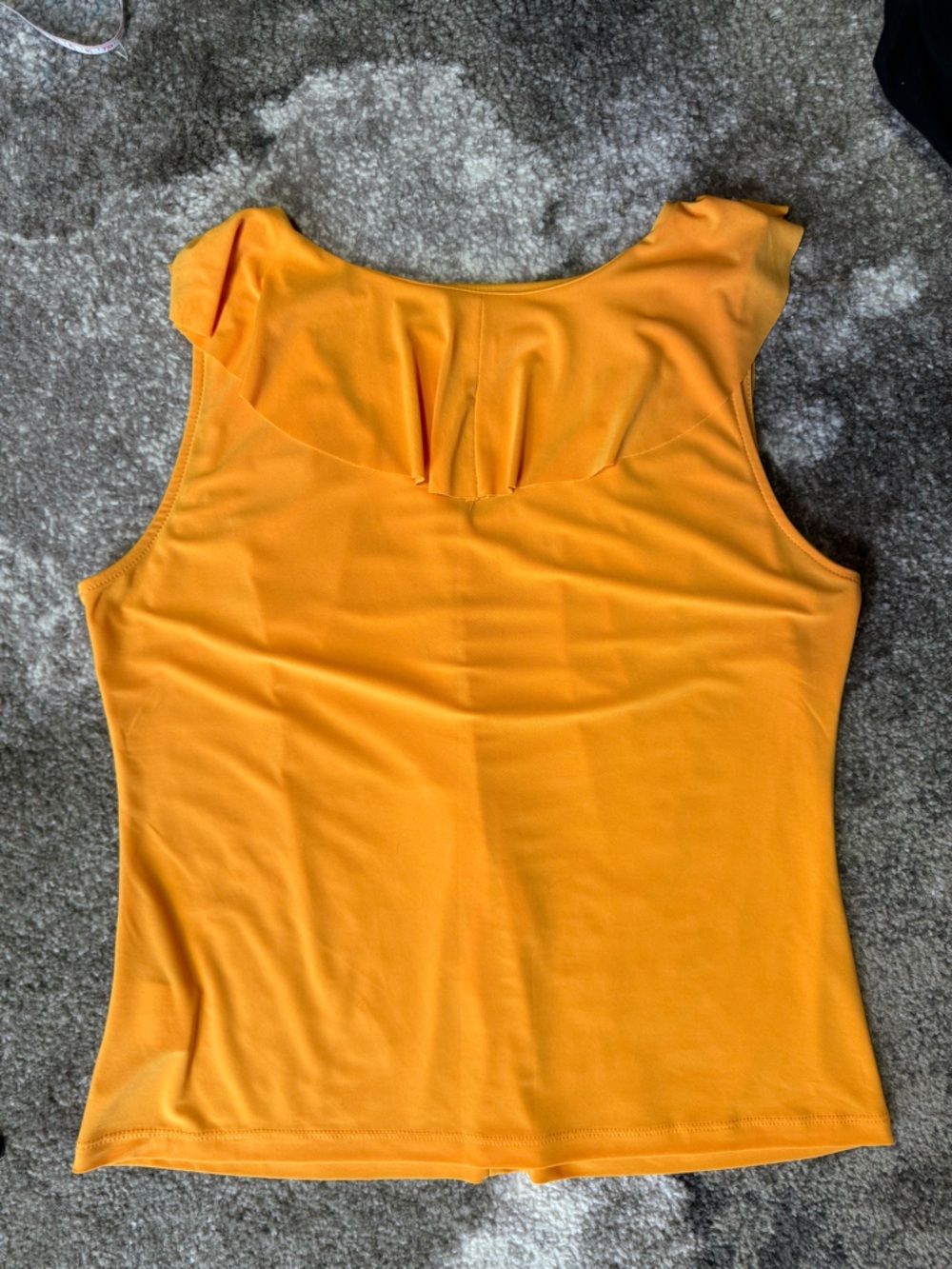 Sleeveless Ruffle V-Neck Camisole - Orange π-size medium - Picture 3 of 7